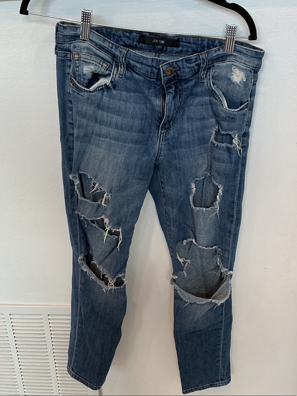 Joe's Jeans Distressed Blue Boyfriend Jeans